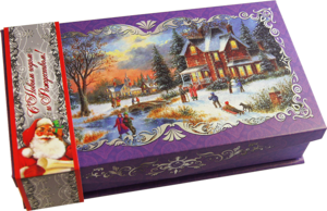 ИМЧ. Новый год. Зимние гуляния (фиолетовая) 50 гр. карт.шкатулка