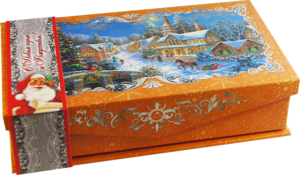 ИМЧ. Новый год. Праздничная улица (оранжевая) 50 гр. карт.шкатулка