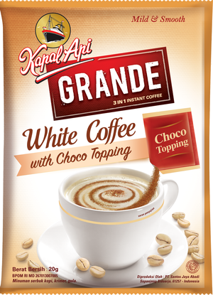 Kapal Api. GRANDE WHITE COFFEE 3 в 1 400 гр. мягкая упаковка, 20 пак.
