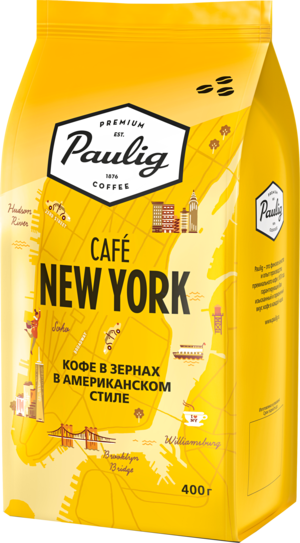 PAULIG. Cafe New York зерновой 400 гр. мягкая упаковка