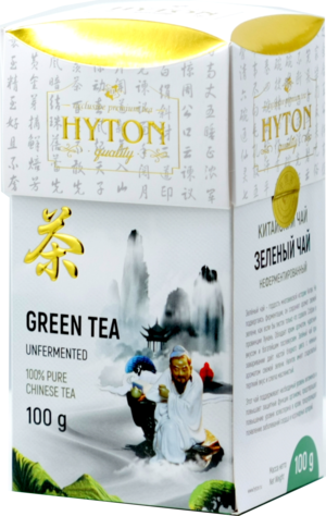 HYTON. Китайский зеленый чай 100 гр. карт.пачка