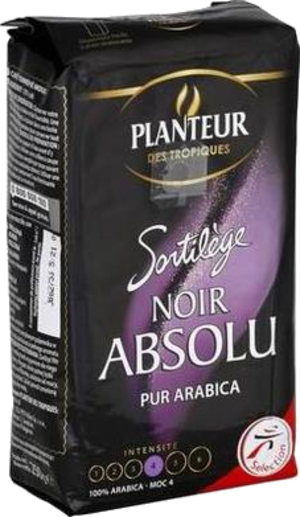Planteur des Tropiques. Grains Noir Absolu молотый 250 гр. мягкая упаковка