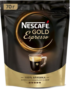 Nescafe. Gold Espressо 70 гр. мягкая упаковка