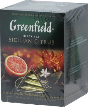 Greenfield. Sicilian Citrus 36 гр. карт.пачка, 20 пирамидки