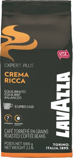 LAVAZZA. Expert Crema Ricca (зерновой) 1 кг. мягкая упаковка