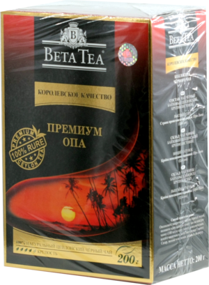 BETA TEA. Королевское качество ОПА Премиум 200 гр. карт.пачка