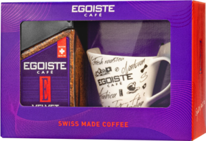 EGOISTE. Подарочный набор Velvet + чашка черная 95 гр. карт.упаковка