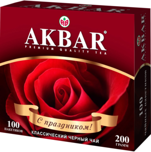 AKBAR. Классическая серия Роза 200 гр. карт.пачка, 100 пак.