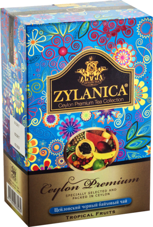 ZYLANICA. Ceylon Premium Tropical Fruits black tea 100 гр. карт.пачка