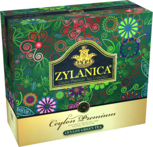 ZYLANICA. Ceylon Premium Green Tea 200 гр. карт.пачка, 100 пак.