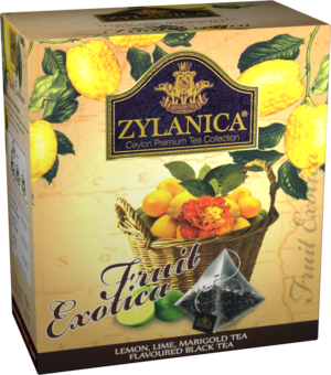 ZYLANICA. Fruit Exotica (лимон и лайм) 40 гр. карт.пачка, 20 пак. (Уцененная)