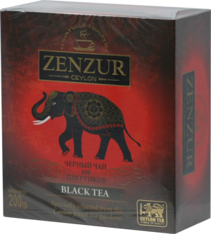 Zenzur. Black tea 200 гр. карт.пачка, 100 пак.