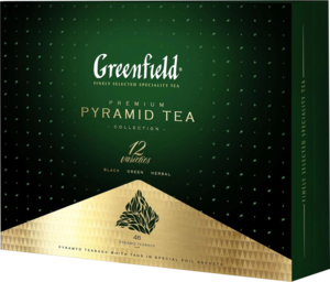 Greenfield. Эксклюзивная коллекция чая и чайного напитка, 12 видов 88 гр. карт.пачка, 48 пирамидки