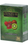 Zenzur. Зеленый чай с клубникой и киви 100 гр. карт.пачка