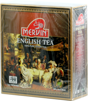 Mervin. English Tea 200 гр. карт.пачка, 100 пак. (Уцененная)