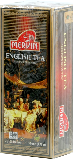 Mervin. English Tea 50 гр. карт.пачка, 25 пак.