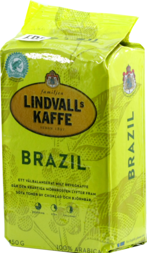 Lindvall's. BRASIL молотый 450 гр. вакуумная упаковка (пакет)