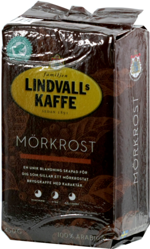 Lindvall's. DARK ROAST молотый 450 гр. вакуумная упаковка (пакет)