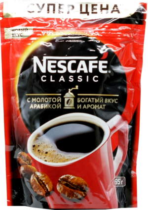 Nescafe. Classic с молотым 95 гр. мягкая упаковка
