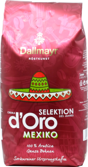 Dallmayr. Crema d’Oro Mexiko (зерновой) 1 кг. мягкая упаковка