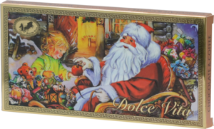Dolche Vita. Новый год. Шоколад Дед Мороз в санях 100 гр. карт.упаковка