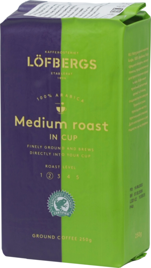 Lofbergs Lila. Medium (молотый) 250 гр. мягкая упаковка