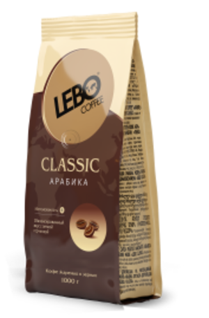LEBO. Classic Arabica зерно 1 кг. мягкая упаковка