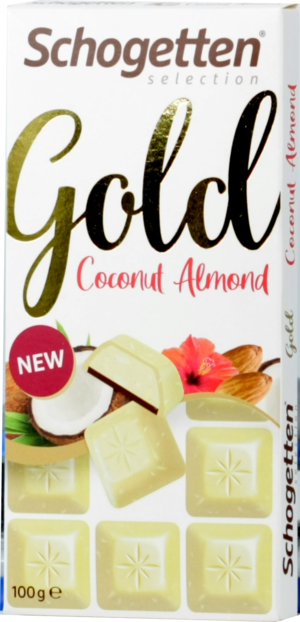 Schogеtten. Gold Coconut Almond 100 гр. карт.упаковка