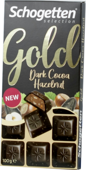 Schogеtten. Gold Dark Cocoa Hazelnut 100 гр. карт.упаковка