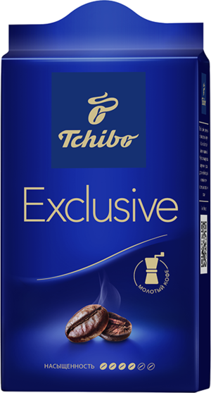 Tchibo. Exclusive молотый 250 гр. мягкая упаковка