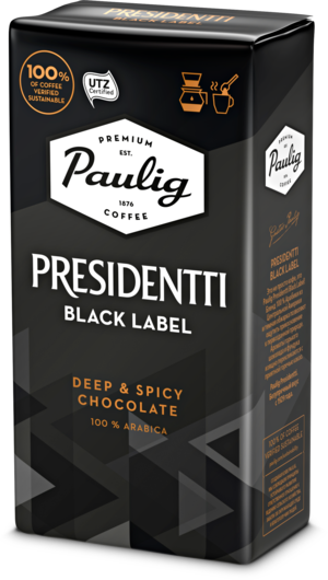 PAULIG. Presidentti Black Lable (молотый) 250 гр. мягкая упаковка