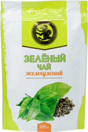 Черный дракон. Жемчужный зеленый чай 100 гр. мягкая упаковка (Уцененная)