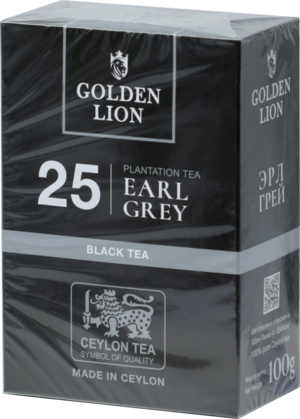 GOLDEN LION. 25 Earl Grey black tea 100 гр. карт.пачка