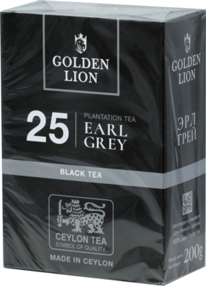 GOLDEN LION. 25 Earl Grey black tea 200 гр. карт.пачка