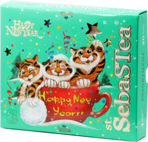 SebaSTea. Новый год. Happy Tiger Assortment 4 карт.пачка, 20 пак.