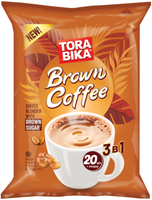TORABIKA Cappuccino. Brown Coffee 3 в 1 мягкая упаковка, 20 пак.