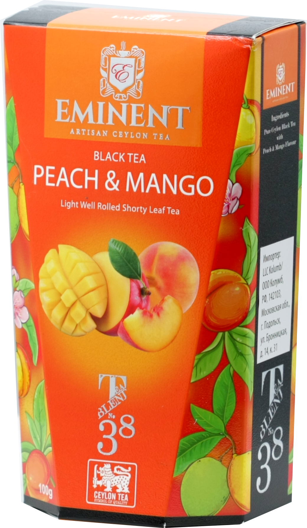 Eminent. Peach & Mango черный 100 гр. карт.пачка