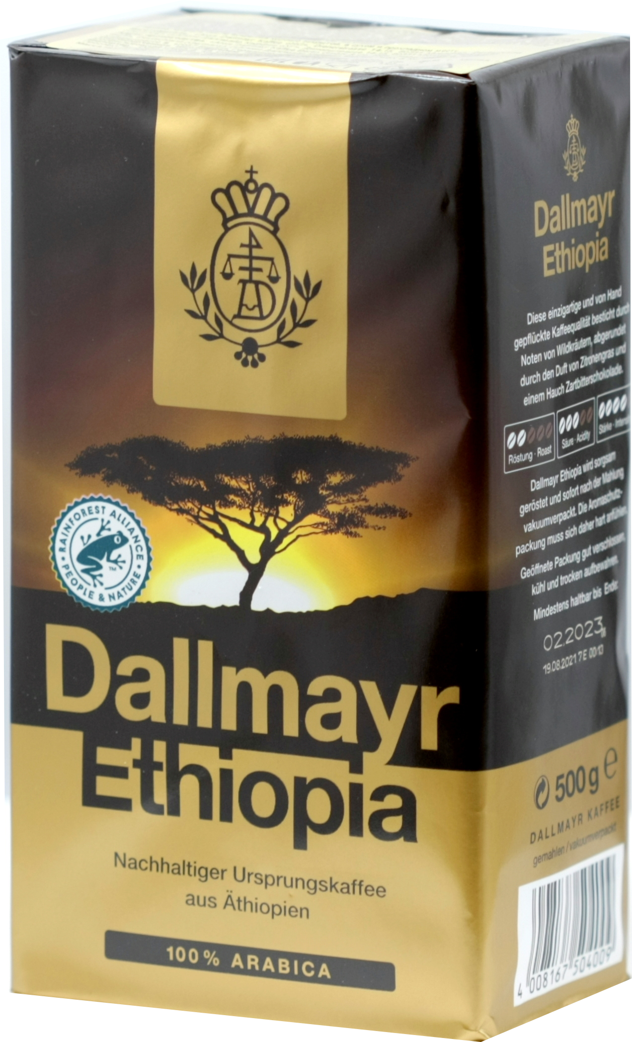 Dallmayr. Ethiopia молотый 500 гр. мягкая упаковка