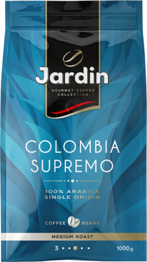 Жардин. Colombia Supremo (зерновой) 1 кг. мягкая упаковка