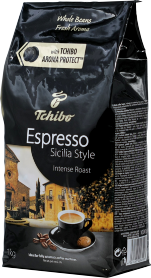 Tchibo. Espresso Sicilia Style (зерновой) 1 кг. мягкая упаковка