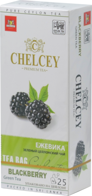 CHELCEY. Blackberry green tea 50 гр. карт.пачка, 25 пак.