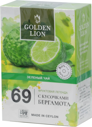 GOLDEN LION. Fruits legend. Бергамот (зеленый) 90 гр. карт.пачка