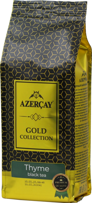 Azercay. Gold Collection. Черный с чабрецом 250 гр. мягкая упаковка
