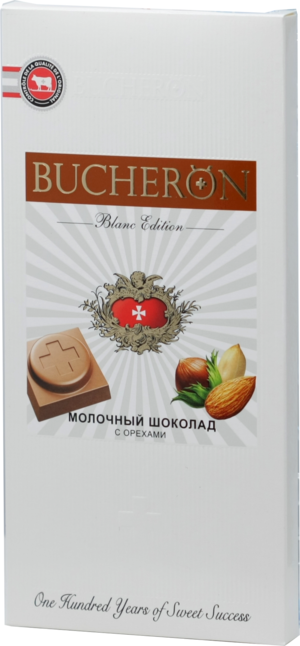 BUCHERON. Blanc Edition. Молочный с орехами 100 гр. карт.пачка