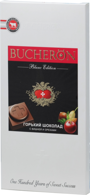 BUCHERON. Blanc Edition. Горький с вишней и орехами 100 гр. карт.пачка